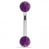 Piercing pour arcade acry ballon de basket lilas (03)
