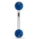 Piercing pour arcade acry 03 - UV basket bleu boules