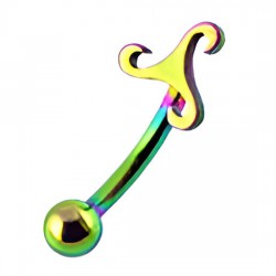 Piercing arcade 08 - Plaqué-titane rainbow triskèle