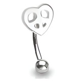Piercing arcade 41 - Peace and love coloré blanc