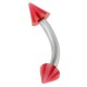 Piercing pour arcade acry beach ball pointes rouge (04)