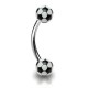 Piercing pour arcade acry 77 - Blanc boules football