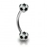 Piercing pour arcade acry 77 - Blanc boules football