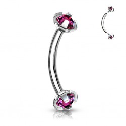 Piercing arcade 90 - Cristal lilas pas-de-vis interne