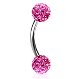 Piercing arcade 33 - Boules roses en férido
