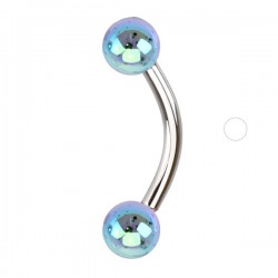 Piercing pour arcade acry 81 - Luisant tacheté bleu
