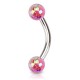 Piercing pour arcade acry 81 - Luisant tacheté rose