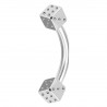 Piercing arcade avec motif double dé central (80)