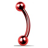Piercing arcade 116 - Plaqué-titane série néon rouge