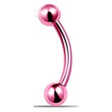 Piercing arcade 116 - Plaqué-titane série néon rose