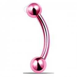 Piercing arcade 116 - Plaqué-titane série néon rose