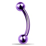 Piercing arcade 116 - Plaqué-titane série néon lilas