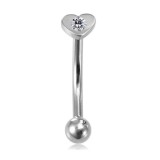 Piercing arcade 59 - Coeur strass transparent