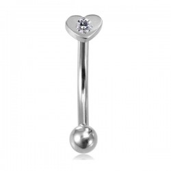Piercing arcade 59 - Coeur strass transparent
