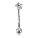 Piercing arcade 60 - étoile strass transparent