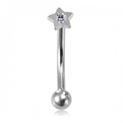 Piercing arcade 60 - étoile strass transparent