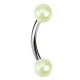 Piercing pour arcade acry 55 - Perle vert-pomme