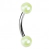 Piercing pour arcade acry 55 - Perle vert-pomme