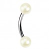 Piercing pour arcade acry 55 - Perle jaune