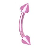 Piercing arcade 118 - Plaqué-titane néon pointes roses