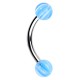 Piercing pour arcade acry 23 - Vagues bleu-clair et blanches