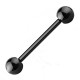 Piercing micro barbell boules noir plaqué titane (07)