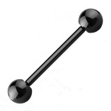Piercing micro-barbell 07 - Plaqué-titane noir boules