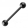 Piercing micro barbell boules noir plaqué titane (07)