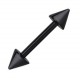 Piercing micro-barbell 06 - Plaqué-titane noir pointes