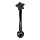 Piercing arcade 61 - Plaqué-titane noir étoile