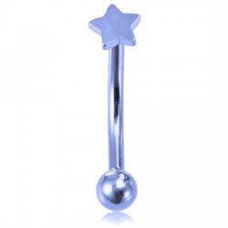 Piercing arcade 61 - Plaqué-titane bleu étoile