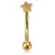 Piercing arcade 61 - Gold-ip jaune étoile
