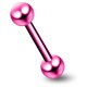 Piercing micro-barbell 07 - Plaqué-titane rose boules