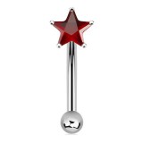 Piercing arcade 89 - Cristal rouge étoile