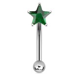 Piercing arcade 89 - Cristal vert-pomme étoile