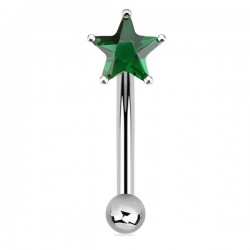 Piercing arcade 89 - Cristal vert-pomme étoile