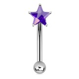Piercing arcade 89 - Cristal lilas étoile