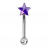 Piercing arcade étoile cristal lilas (89)