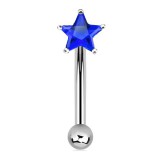 Piercing arcade 89 - Cristal bleu étoile