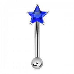 Piercing arcade 89 - Cristal bleu étoile