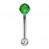 Piercing arcade 21 - Cristal rond vert-pomme