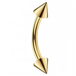 Piercing arcade plaqué-or 02 - Pointes