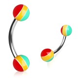 Piercing pour arcade acry 12 - UV Rasta