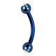 Piercing arcade 24 - Plaqué-titane bleu cristal transparent