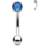 Piercing arcade 21 - Cristal rond bleu