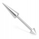 Piercing micro barbell pointe et longue pointe gris (01)