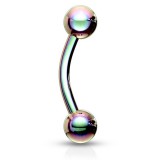 Piercing arcade 05 - Plaqué-titane rainbow boules