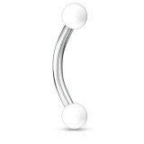 Piercing pour arcade acry 08 - UV boules blanches