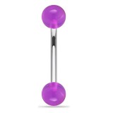 Piercing pour arcade acry 08 - UV boules lilas