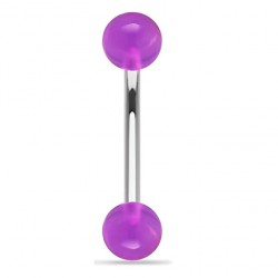 Piercing pour arcade acry 08 - UV boules lilas